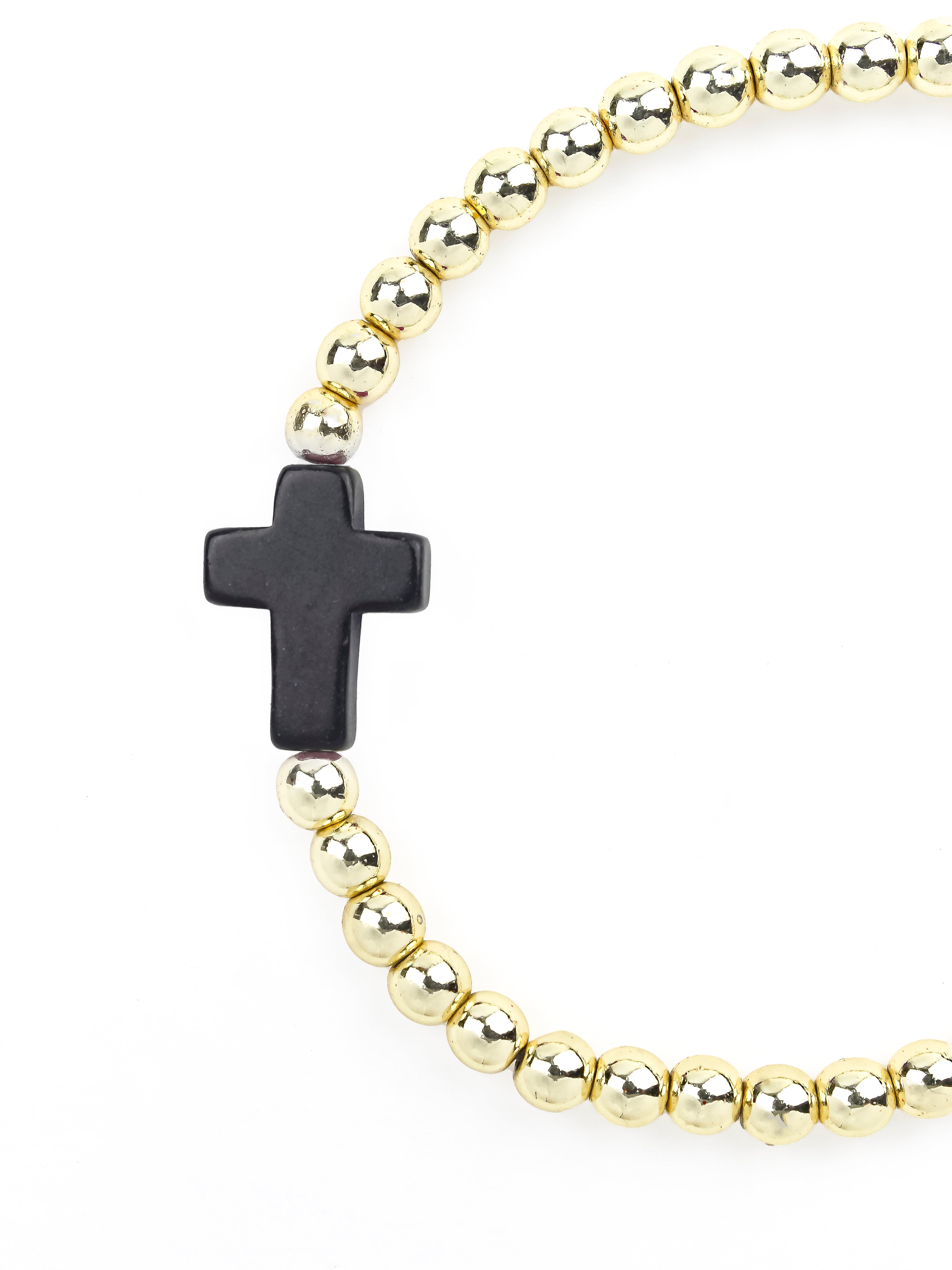 Gold bracelet sale with cross charm