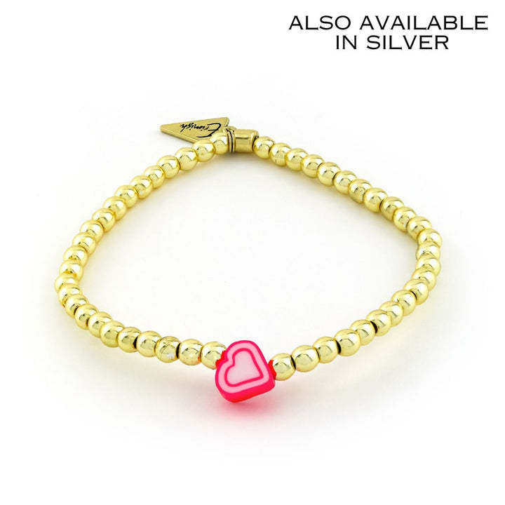 Heart Bracelet Hot Pink