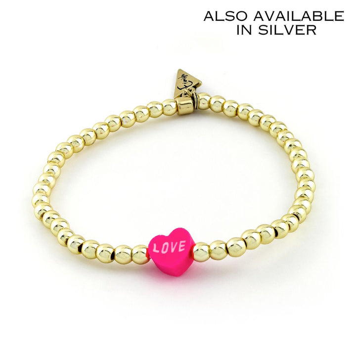 Love Heart Bracelet Pink