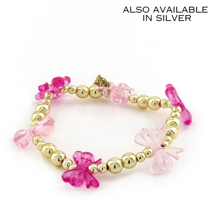 Plus Size Bow Bracelet Pink