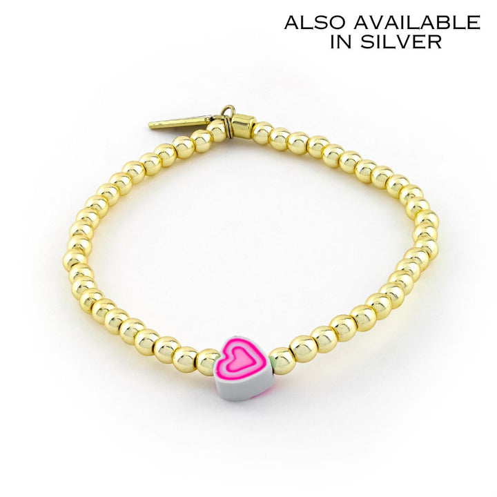 Plus Size Heart Bracelet Pink