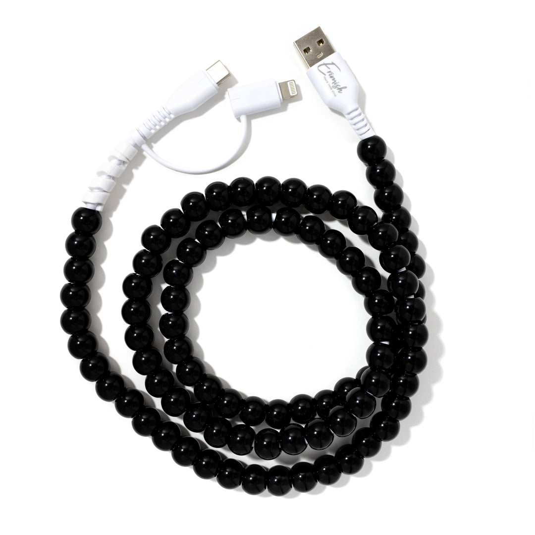 Beaded Phone Charger Blackout