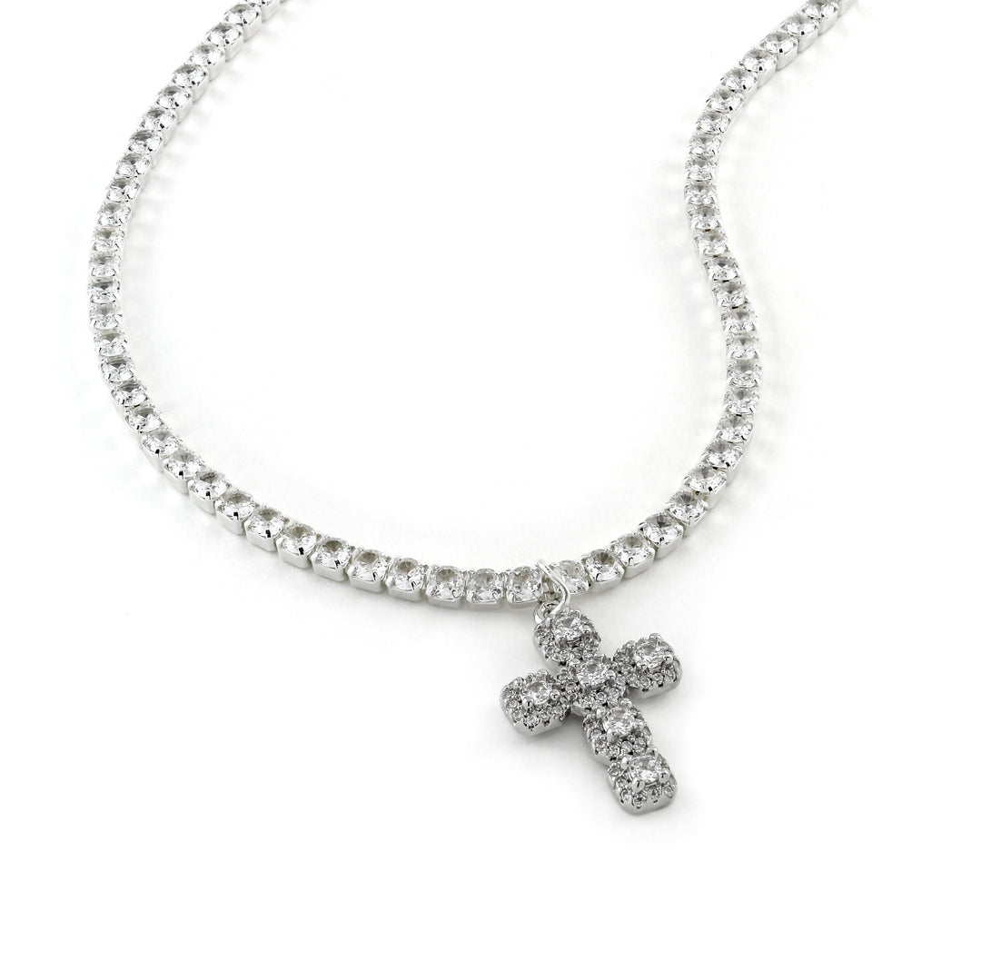 Bubbles Cross Necklace