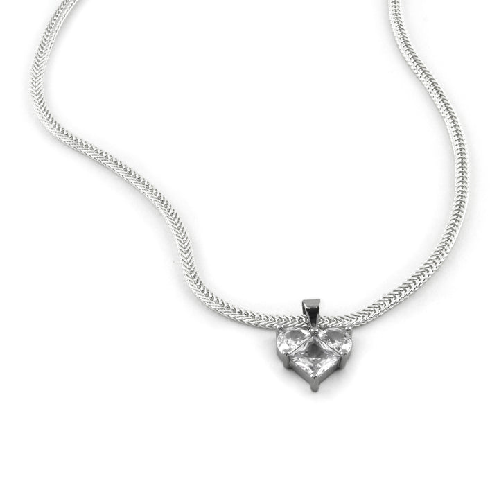 Eva Heart Necklace Silver