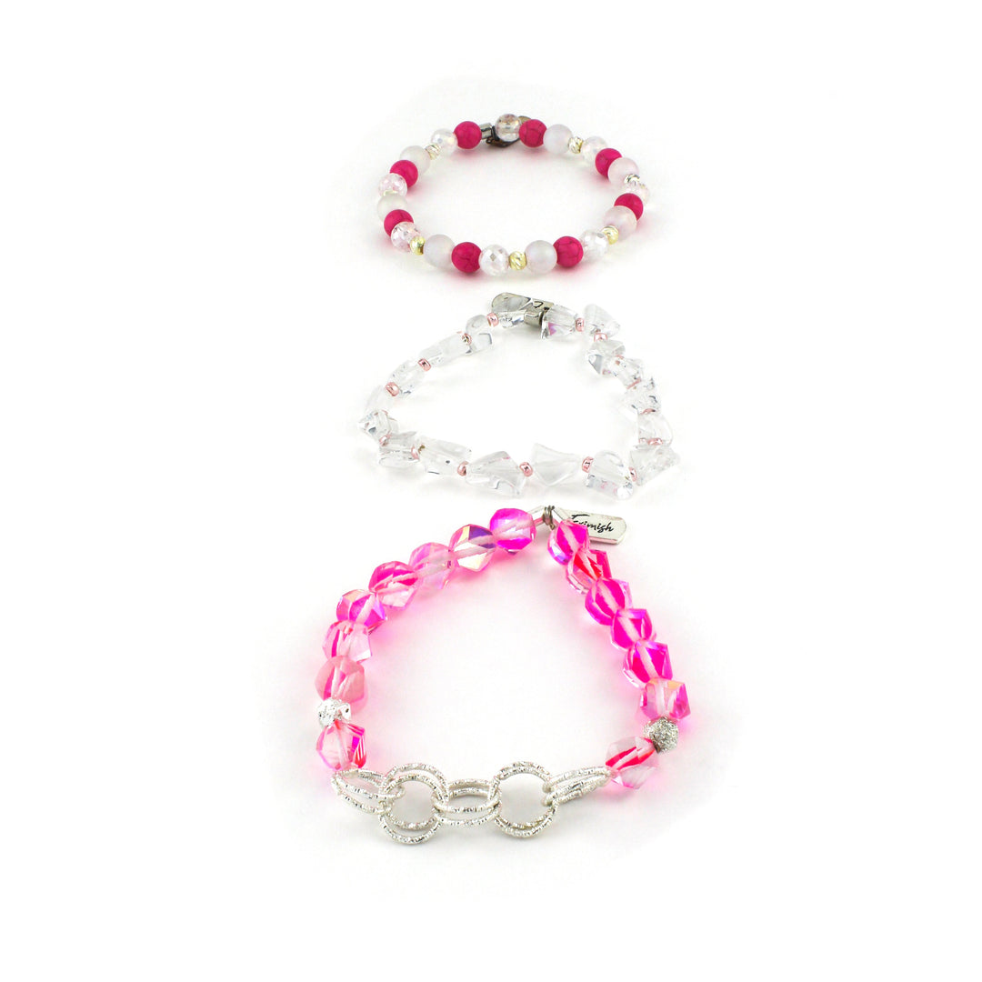 Plus Size Throwback Starter Stack Pink/Silver