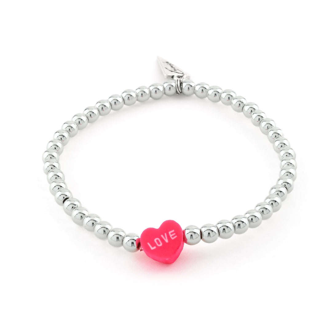 Love Heart Bracelet Pink