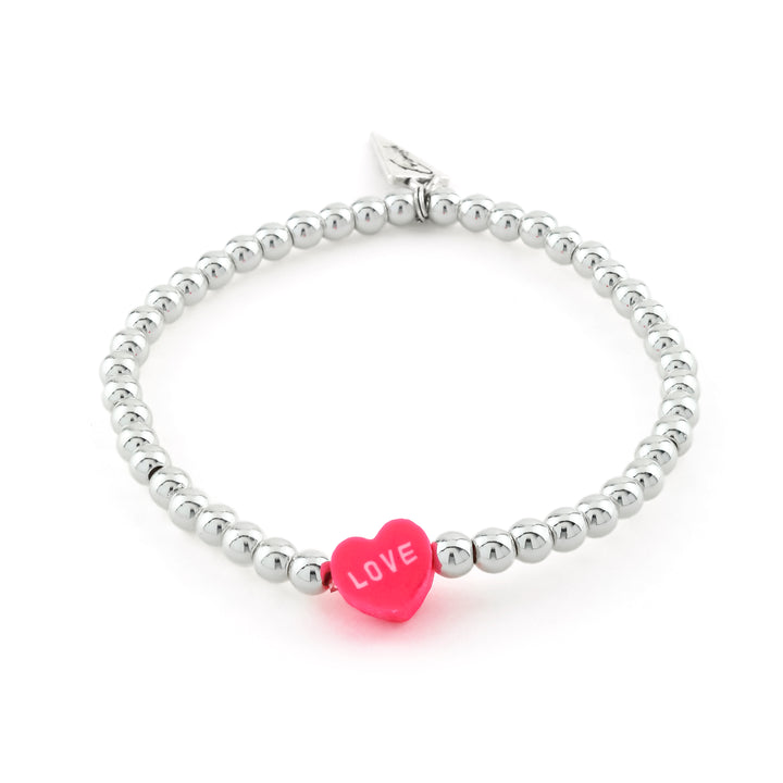 Love Heart Bracelet Pink