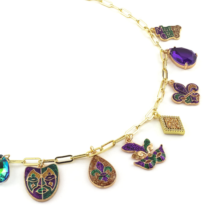 Limited Edition Mardi Gras Charm Necklace PRE ORDER SHIPDATE 1/31/25