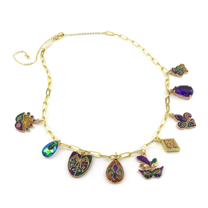 Limited Edition Mardi Gras Charm Necklace PRE ORDER SHIPDATE 1/31/25