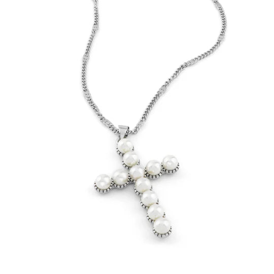 Pearl Cross Necklace