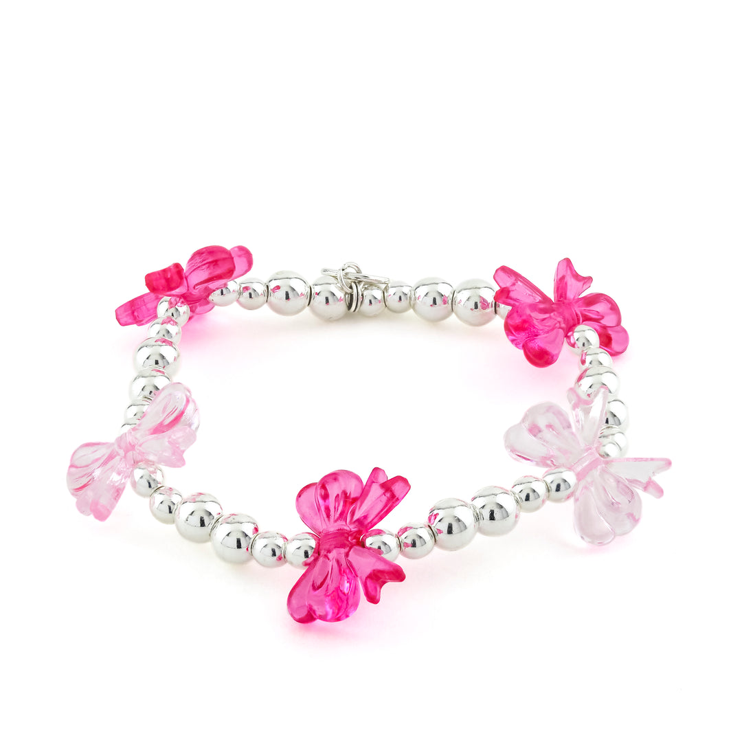 Plus Size Bow Bracelet Pink