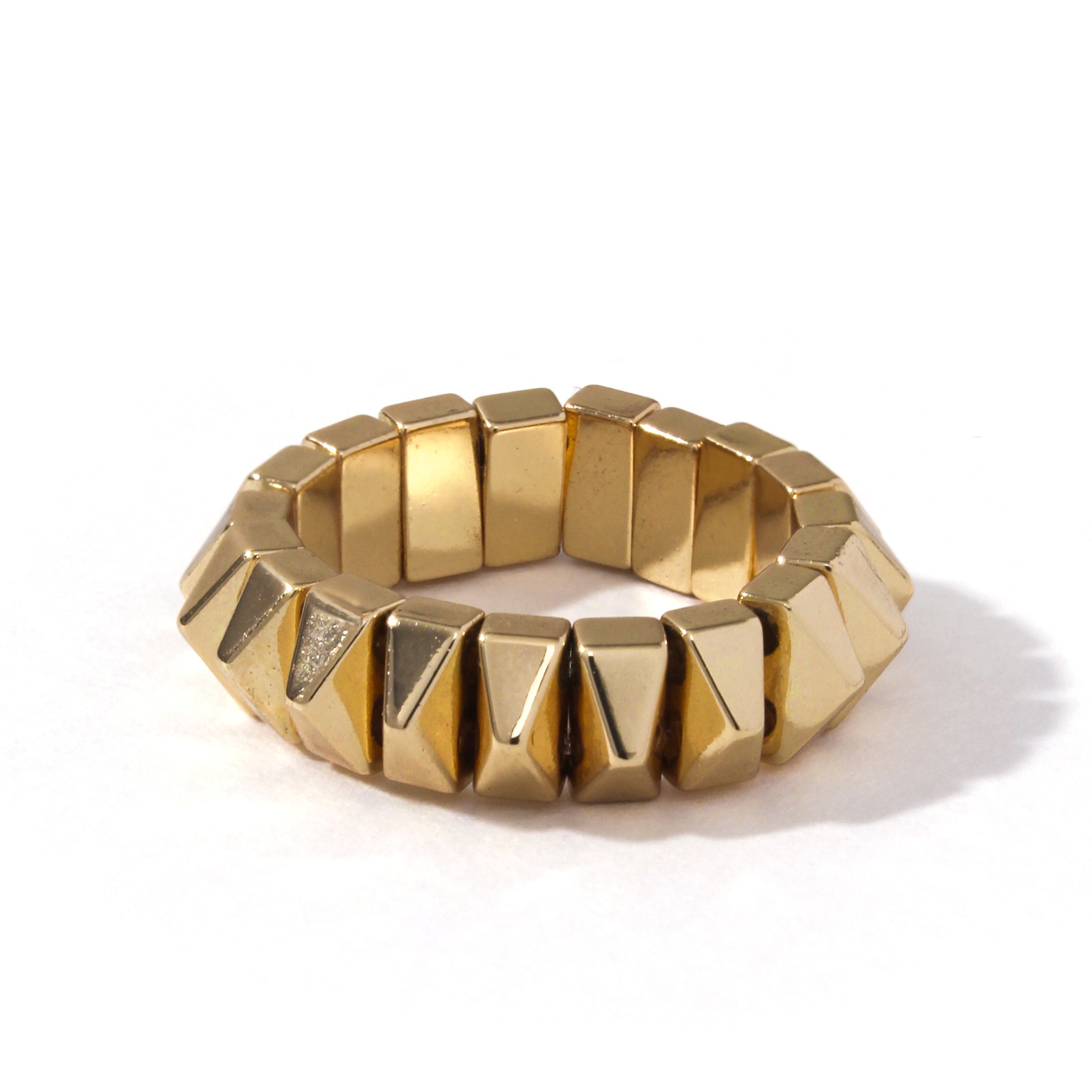 Gold pyramid online ring