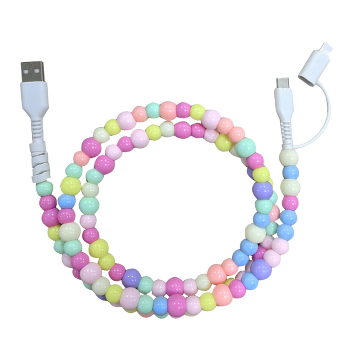 Beaded Phone Charger Multi PRE-ORDER SHIPDATE 3/28/25