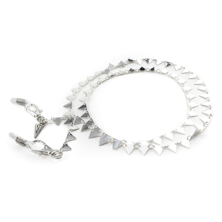 Triangle Sunglass Chain Silver