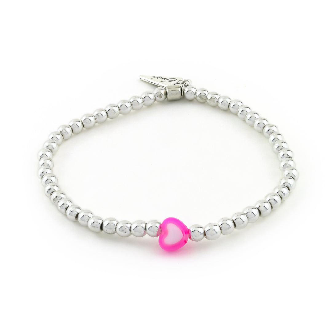 Plus Size Heart Bracelet White