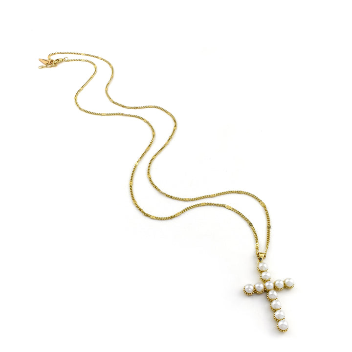 Pearl Cross Necklace